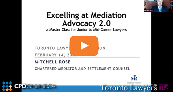 Excelling at Mediation Advocacy