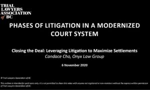 Phases of Litigation in a Modernized Court System: Closing the Deal: Leveraging Litigation to Maximize Settlements