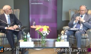 Chief Justice George Strathy in conversation with The Honourable Ian Binnie, C.C., Q.C.