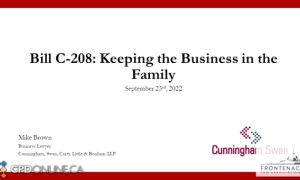 Bill C-208: Keeping the Business in the Family; Navigating the Employees Duty to Cooperate in Workplace Accommodations