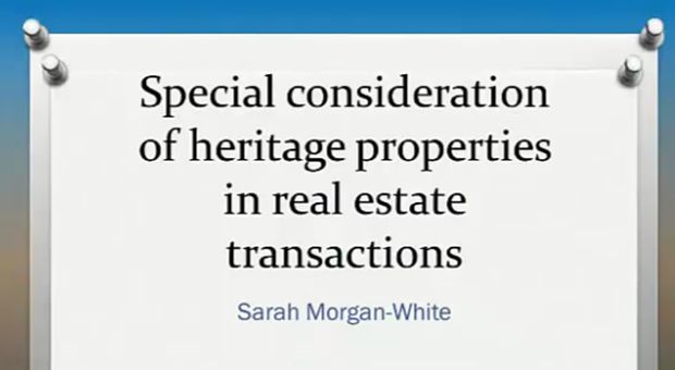 Residential Real Estate Law 2016: Heritage Properties